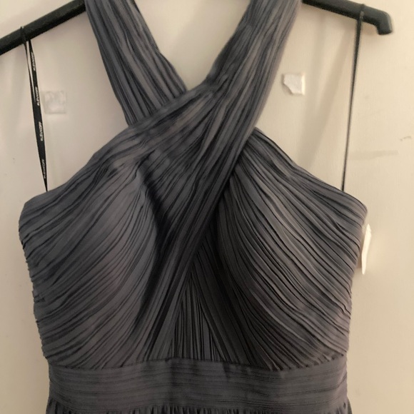 Bill levkoff size 12 women’s sleeveless gray bridesmaid dress - Picture 3 of 12